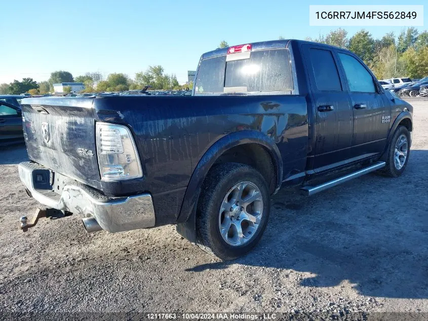 2015 Ram 1500 Laramie VIN: 1C6RR7JM4FS562849 Lot: 12117663