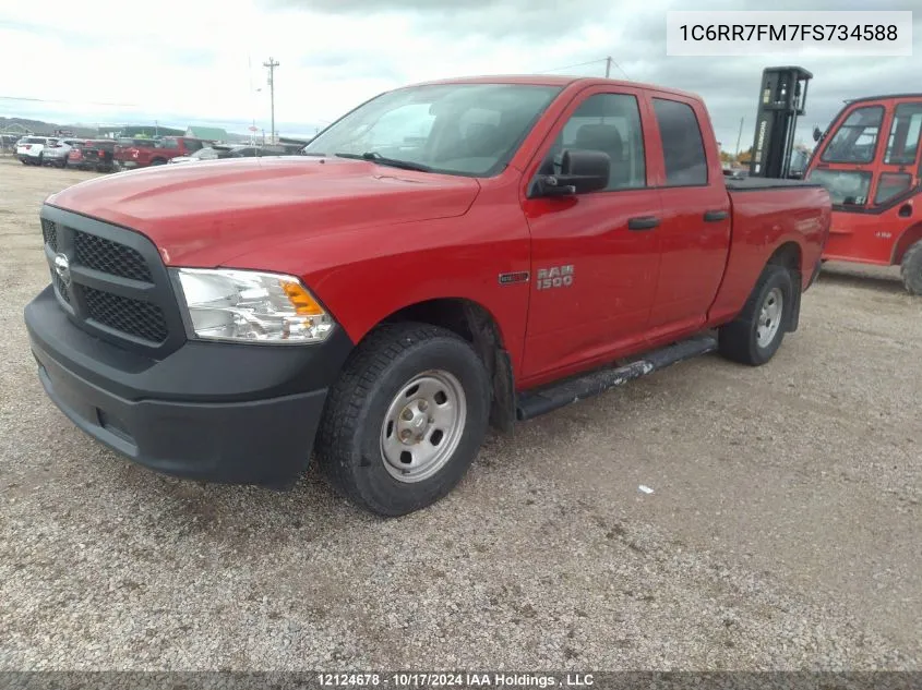 2015 Ram 1500 Tradesman VIN: 1C6RR7FM7FS734588 Lot: 12124678