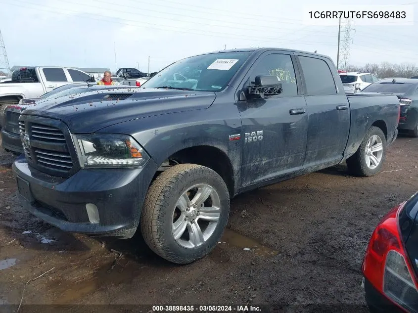 2015 Ram 1500 Sport VIN: 1C6RR7UT6FS698483 Lot: 38898435