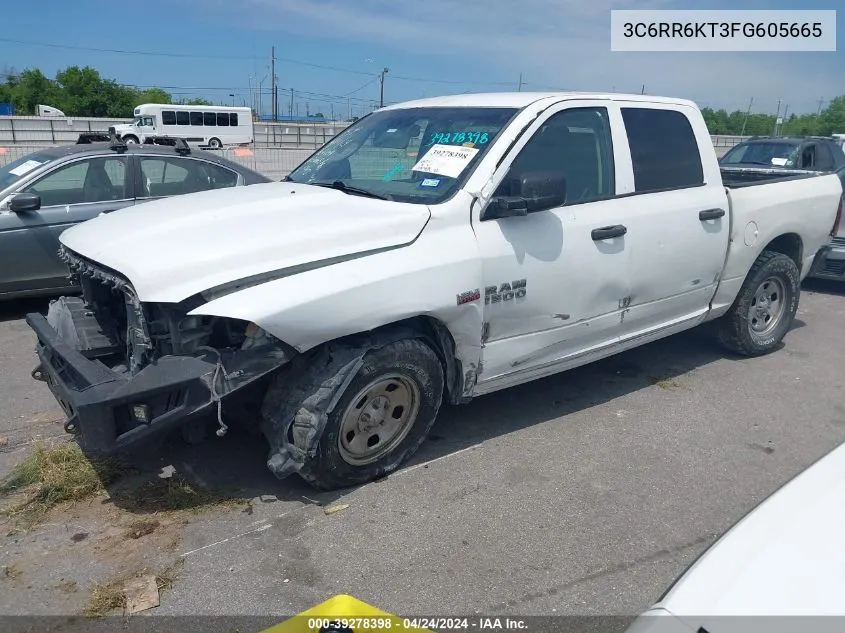 2015 Ram 1500 Tradesman VIN: 3C6RR6KT3FG605665 Lot: 39278398