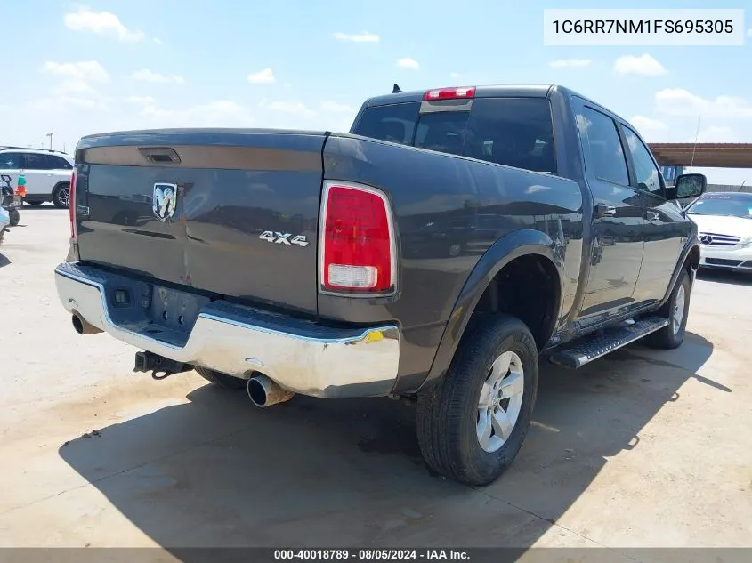 2015 Ram 1500 Laramie VIN: 1C6RR7NM1FS695305 Lot: 40018789