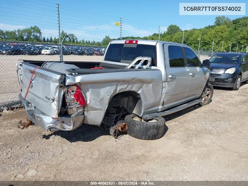 2015 Ram 1500 Big Horn VIN: 1C6RR7TT0FS574002 Lot: 40062531