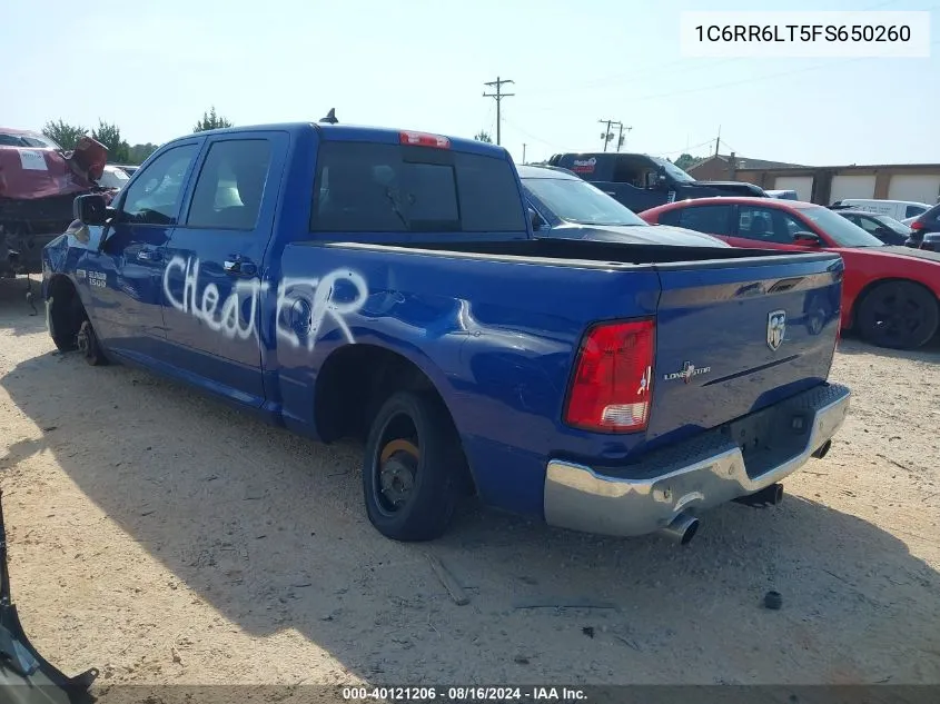 1C6RR6LT5FS650260 2015 Ram 1500 Lone Star