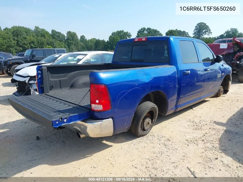 1C6RR6LT5FS650260 2015 Ram 1500 Lone Star