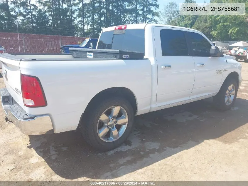 1C6RR7LT2FS758681 2015 Ram 1500 Big Horn