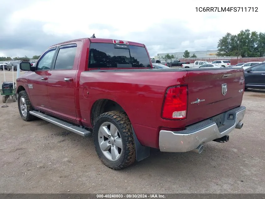 2015 Ram 1500 Lone Star VIN: 1C6RR7LM4FS711712 Lot: 40240803