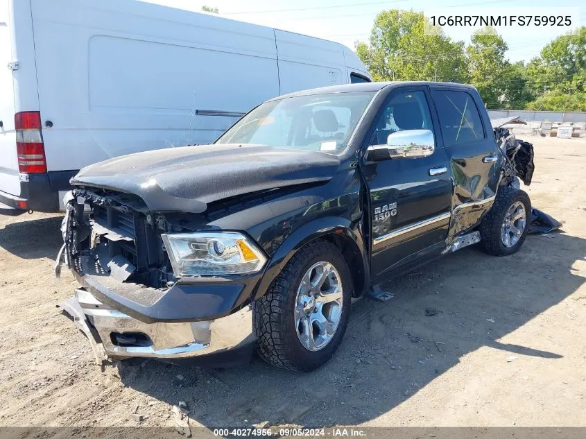 2015 Ram 1500 Laramie VIN: 1C6RR7NM1FS759925 Lot: 40274956