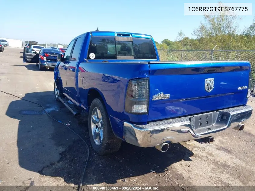 2015 Ram 1500 Big Horn VIN: 1C6RR7GT9FS767775 Lot: 40338469