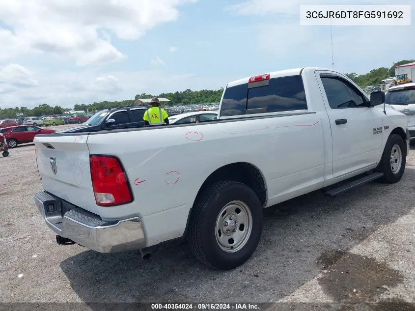 2015 Ram 1500 St VIN: 3C6JR6DT8FG591692 Lot: 40354024