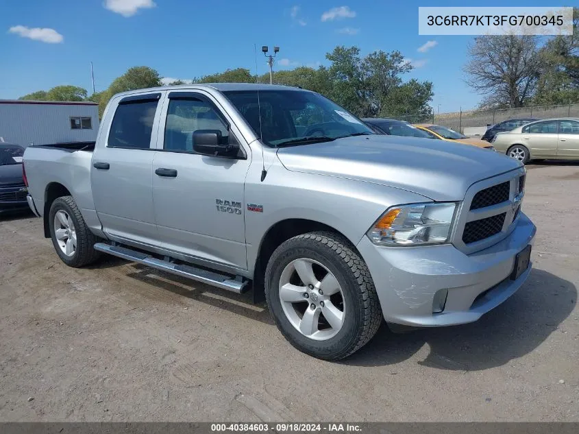 2015 Ram 1500 Express VIN: 3C6RR7KT3FG700345 Lot: 40384603