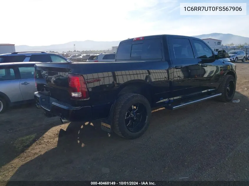 2015 Ram 1500 Sport VIN: 1C6RR7UT0FS567906 Lot: 40468149