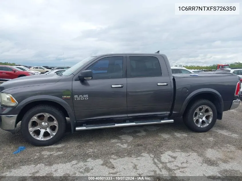 2015 Ram 1500 Laramie VIN: 1C6RR7NTXFS726350 Lot: 40501333