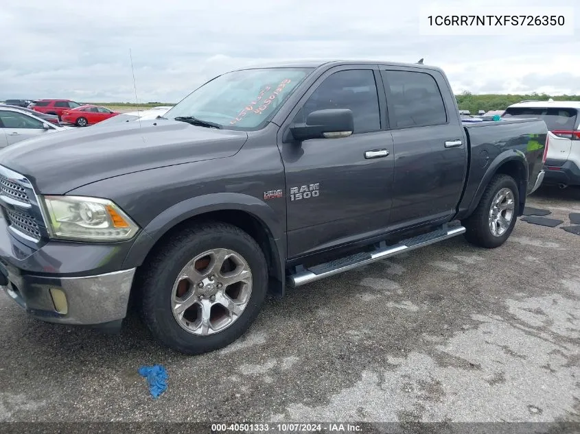 2015 Ram 1500 Laramie VIN: 1C6RR7NTXFS726350 Lot: 40501333