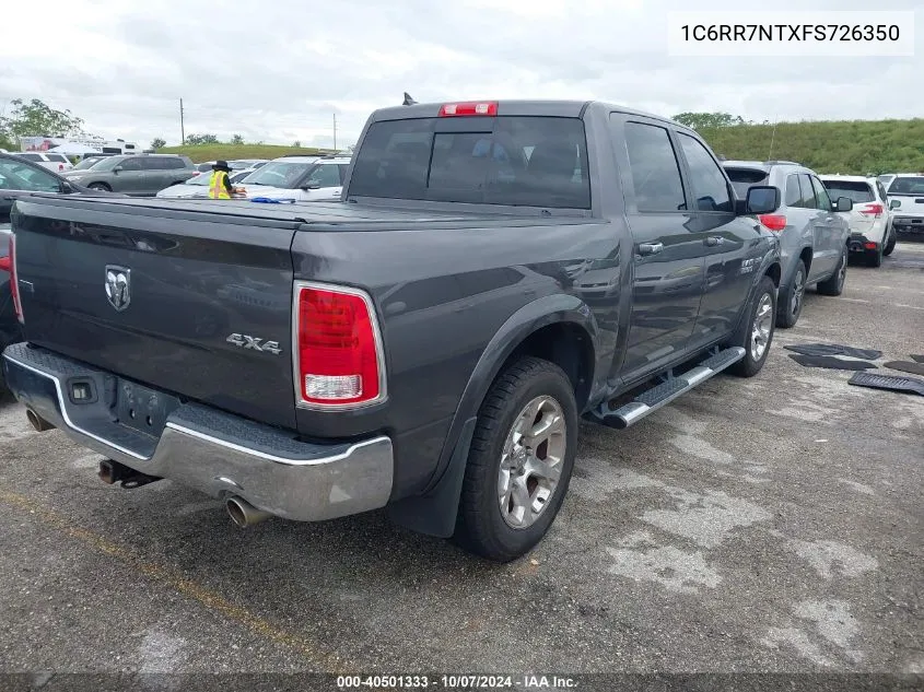 2015 Ram 1500 Laramie VIN: 1C6RR7NTXFS726350 Lot: 40501333