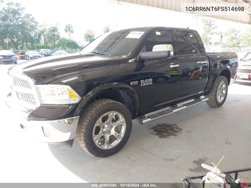 2015 Ram 1500 Laramie VIN: 1C6RR6NT6FS514698 Lot: 40593388