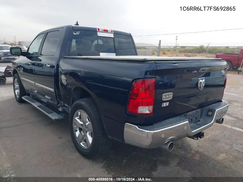 2015 Ram 1500 Lone Star VIN: 1C6RR6LT7FS692865 Lot: 40598016