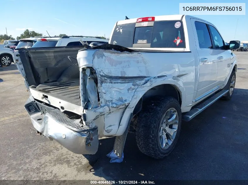 2015 Ram 1500 Laramie Limited 2.0 VIN: 1C6RR7PM6FS756015 Lot: 40645526