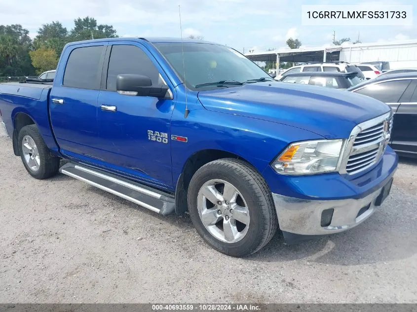 2015 Ram 1500 Big Horn VIN: 1C6RR7LMXFS531733 Lot: 40693559