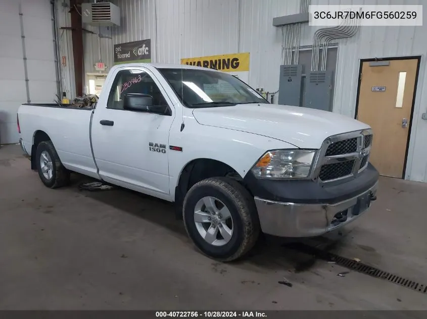 2015 Ram 1500 Tradesman VIN: 3C6JR7DM6FG560259 Lot: 40722756