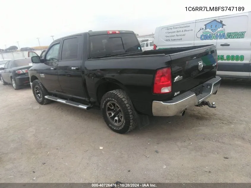 2015 Ram 1500 Big Horn VIN: 1C6RR7LM8FS747189 Lot: 40726476