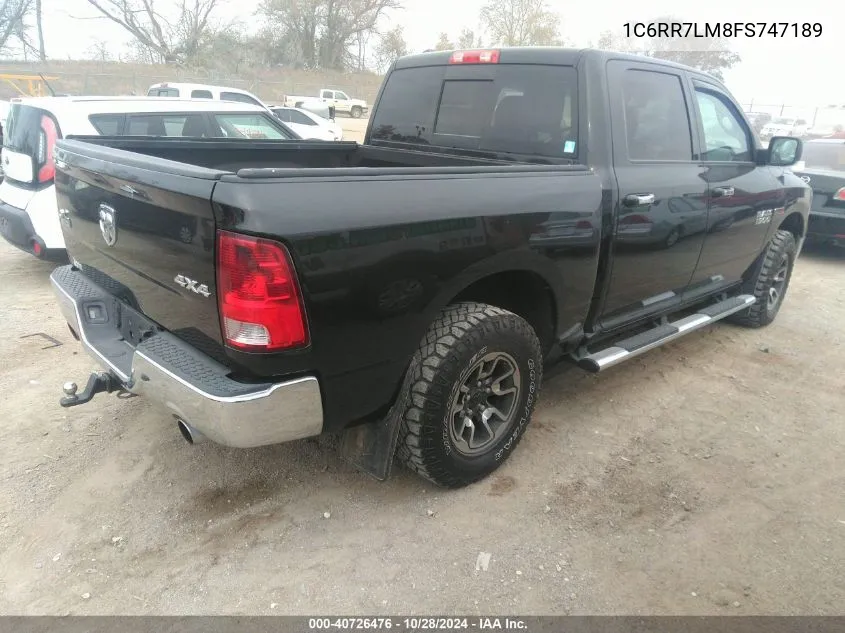 1C6RR7LM8FS747189 2015 Ram 1500 Big Horn