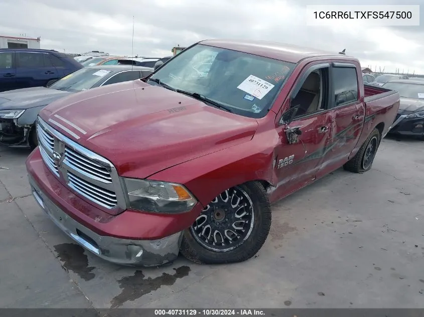 2015 Ram 1500 Big Horn VIN: 1C6RR6LTXFS547500 Lot: 40731129