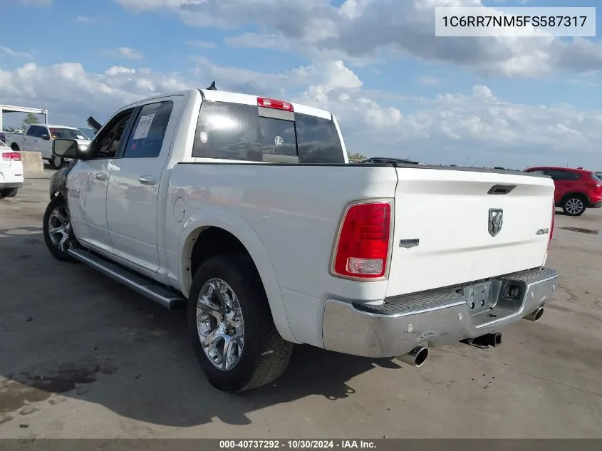 2015 Ram 1500 Laramie VIN: 1C6RR7NM5FS587317 Lot: 40737292