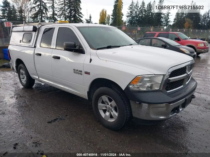 2015 Ram 1500 Tradesman VIN: 1C6RR7FT9FS715502 Lot: 40745916