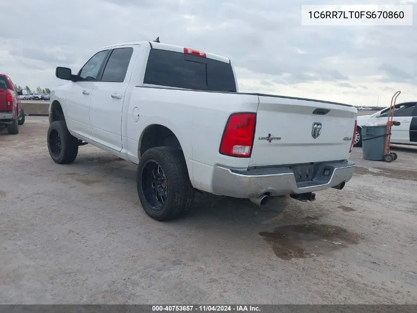 2015 Ram 1500 Lone Star VIN: 1C6RR7LT0FS670860 Lot: 40753657