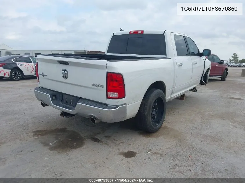 2015 Ram 1500 Lone Star VIN: 1C6RR7LT0FS670860 Lot: 40753657