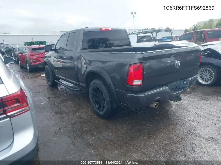 2015 Ram 1500 St VIN: 1C6RR6FT1FS692839 Lot: 40773563