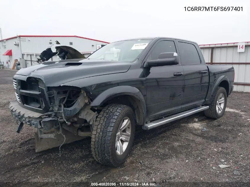 2015 Ram 1500 Sport VIN: 1C6RR7MT6FS697401 Lot: 40820395