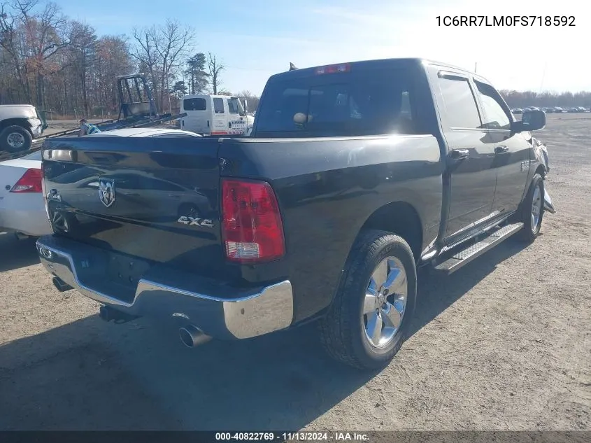 2015 Ram 1500 Big Horn VIN: 1C6RR7LM0FS718592 Lot: 40822769