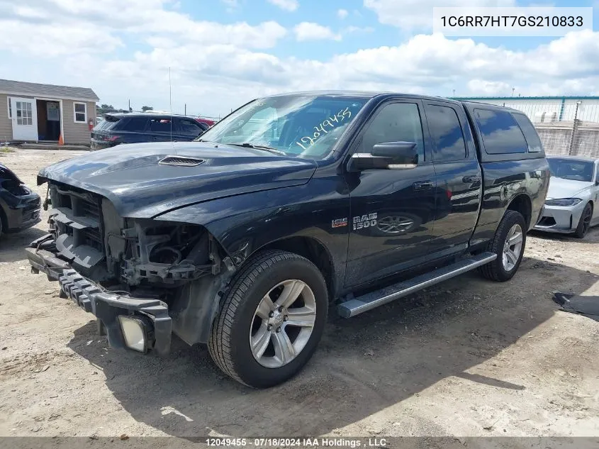 2016 Ram 1500 Sport VIN: 1C6RR7HT7GS210833 Lot: 12049455