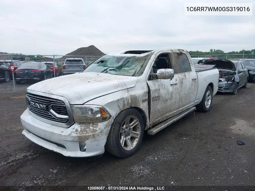 2016 Ram 1500 Longhorn VIN: 1C6RR7WM0GS319016 Lot: 12059057