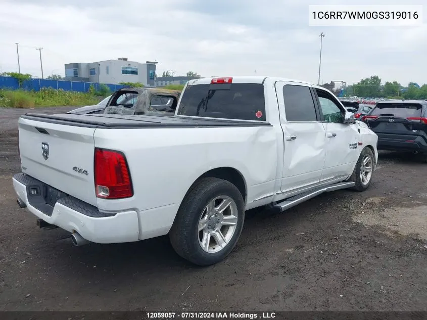 2016 Ram 1500 Longhorn VIN: 1C6RR7WM0GS319016 Lot: 12059057