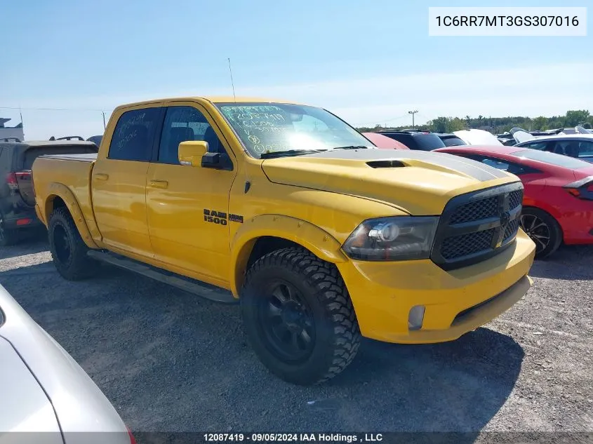 2016 Ram 1500 Sport VIN: 1C6RR7MT3GS307016 Lot: 12087419