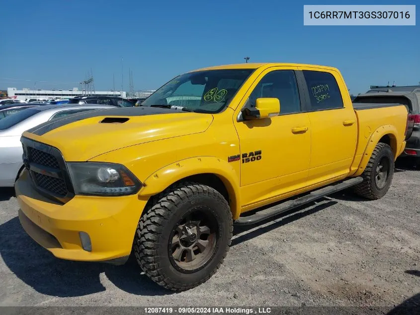 1C6RR7MT3GS307016 2016 Ram 1500 Sport