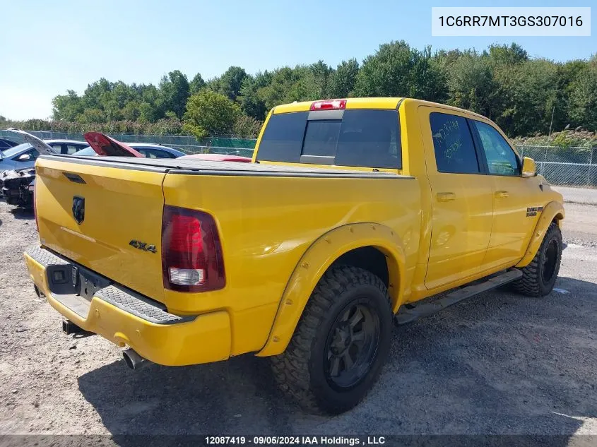 1C6RR7MT3GS307016 2016 Ram 1500 Sport