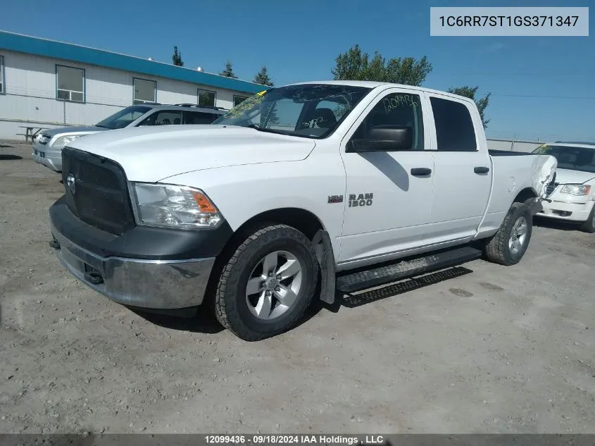 2016 Ram 1500 St VIN: 1C6RR7ST1GS371347 Lot: 12099436