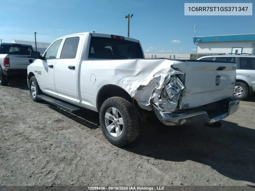 2016 Ram 1500 St VIN: 1C6RR7ST1GS371347 Lot: 12099436