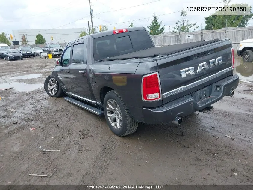 2016 Ram 1500 Longhorn VIN: 1C6RR7PT2GS190850 Lot: 12104247