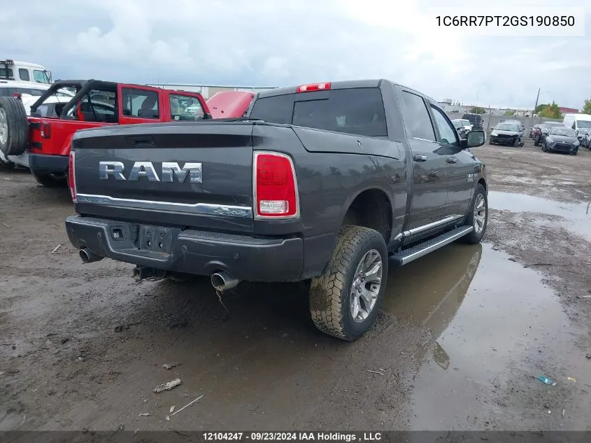 2016 Ram 1500 Longhorn VIN: 1C6RR7PT2GS190850 Lot: 12104247