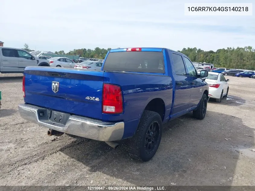 1C6RR7KG4GS140218 2016 Ram 1500 St