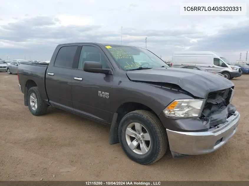 2016 Ram 1500 Slt VIN: 1C6RR7LG4GS320331 Lot: 12115280