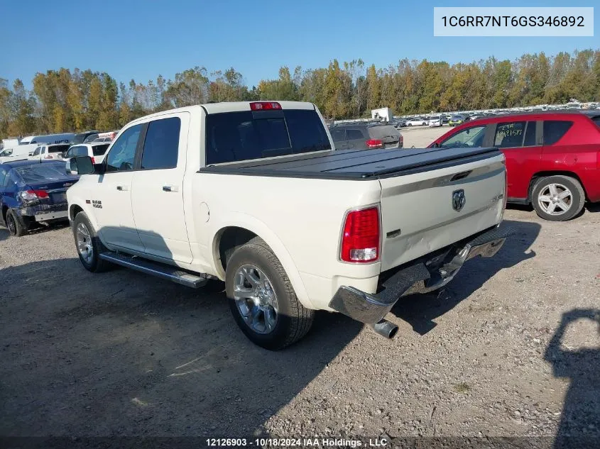 2016 Ram 1500 Laramie VIN: 1C6RR7NT6GS346892 Lot: 12126903