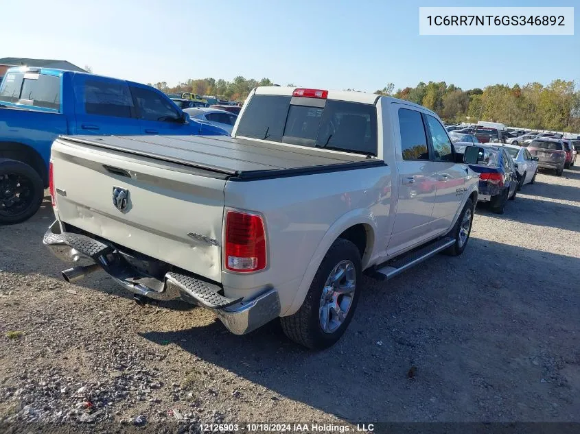 2016 Ram 1500 Laramie VIN: 1C6RR7NT6GS346892 Lot: 12126903