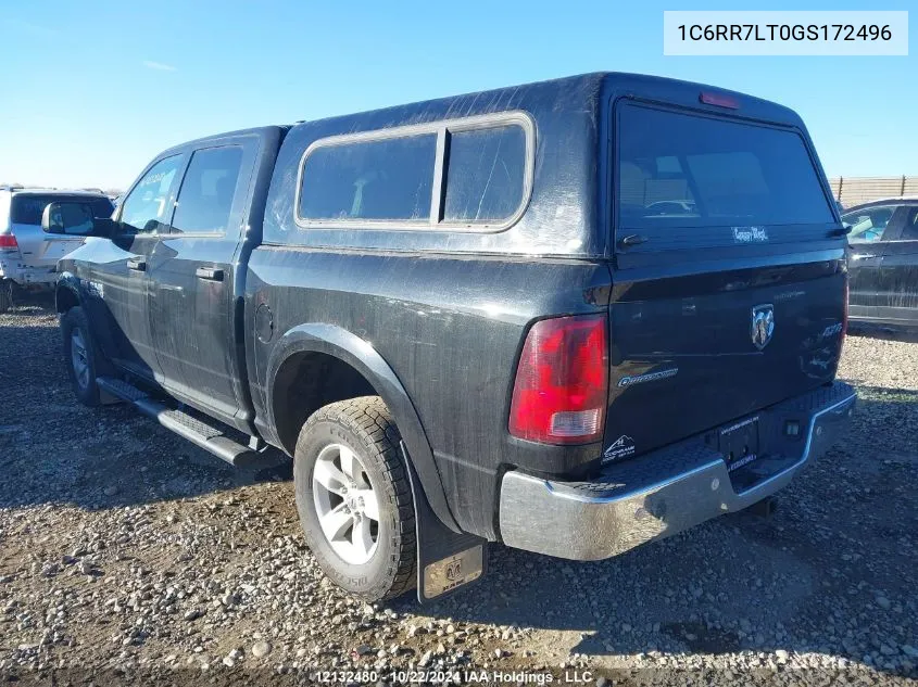 2016 Ram 1500 Slt VIN: 1C6RR7LT0GS172496 Lot: 12132480