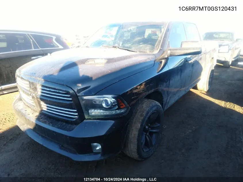 2016 Ram 1500 Sport VIN: 1C6RR7MT0GS120431 Lot: 12134704