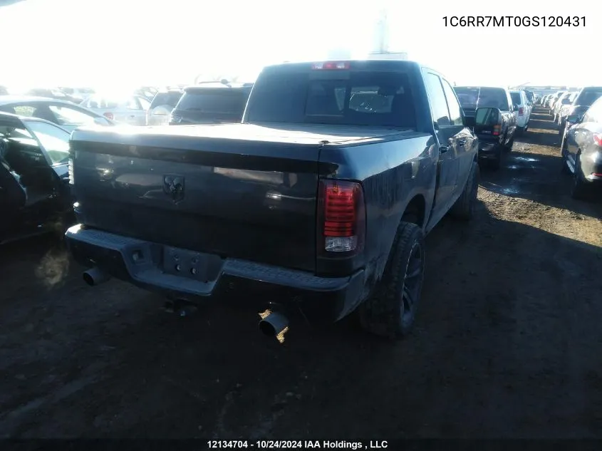 2016 Ram 1500 Sport VIN: 1C6RR7MT0GS120431 Lot: 12134704